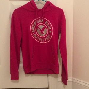 pink american eagle hoodie